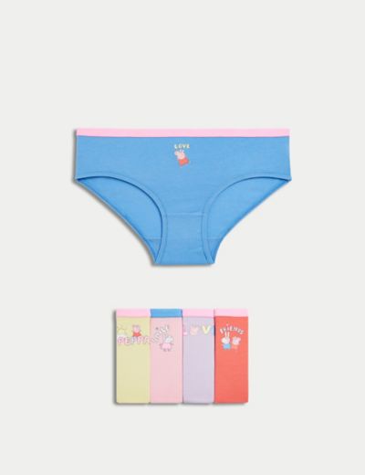 5pk Cotton with Stretch Peppa Pig™ Knickers (2-8 Yrs)